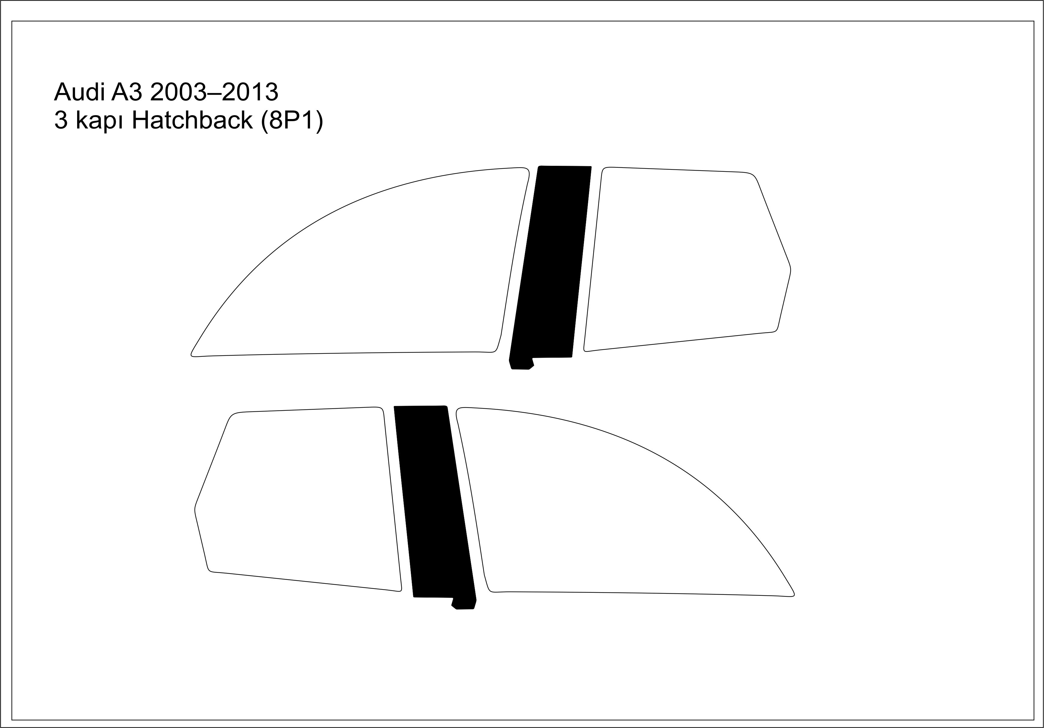 Audi A3 3 Kapı HB (8p1) 2003-2013 Kapı Direk Kaplama