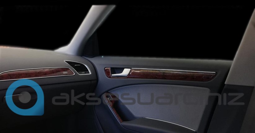 Audi A4 2009 Console-Mahogany Veneer 32 Pieces