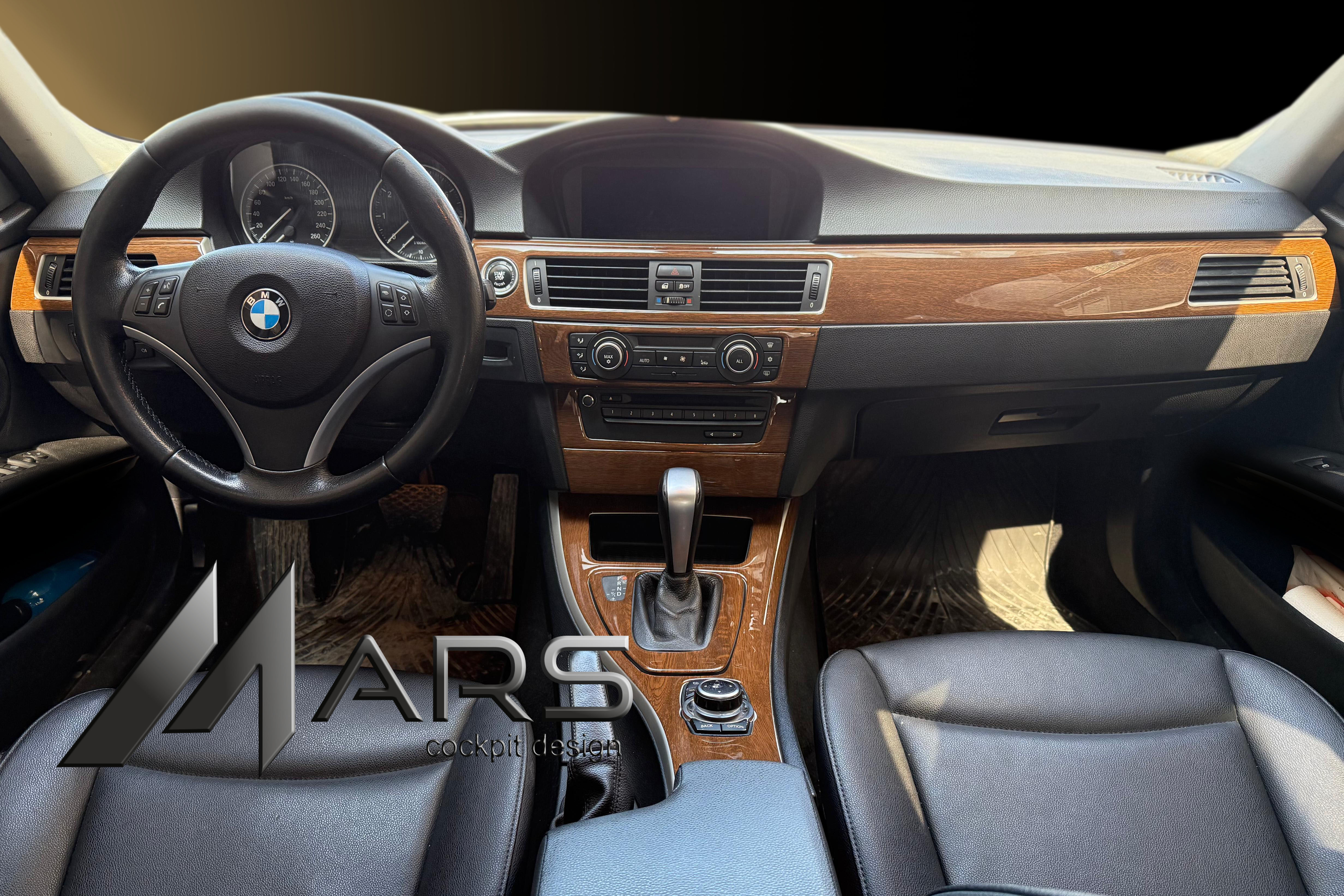 Bmw 3 E90 Консоль-Консоль-Покрытие красного дерева 2010-2012 гг. 18 шт.