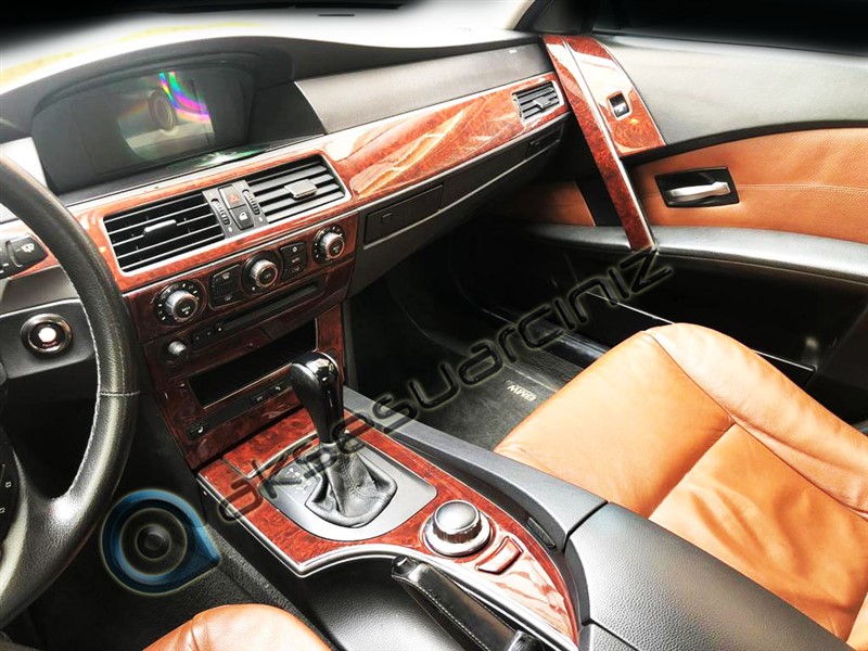 Bmw E60 E61 2004-2009 17 шт. Консоль-Консоль-Шпон красного дерева