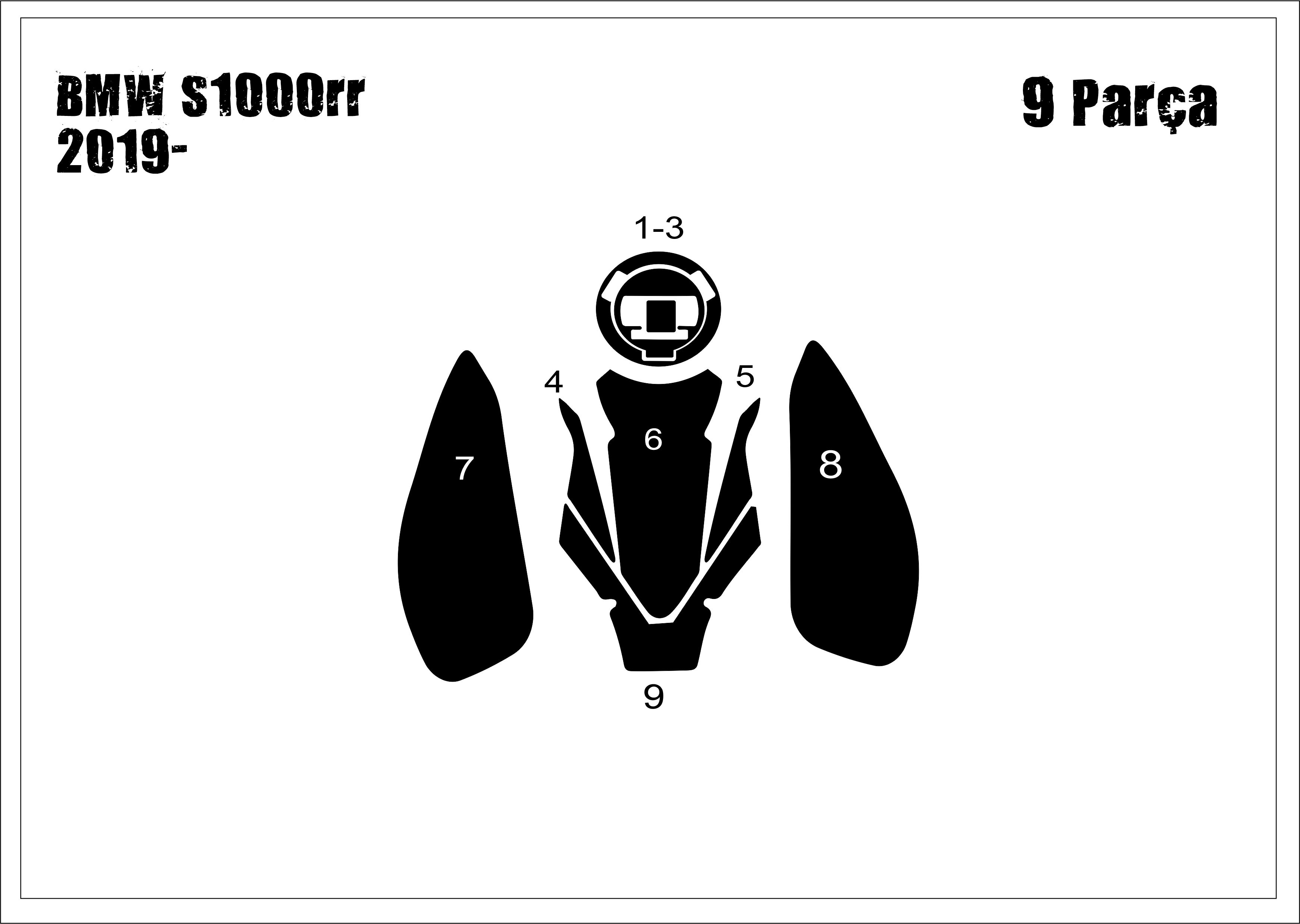 BMW S1000rr 2019-2025 Tank Pad Kaplama