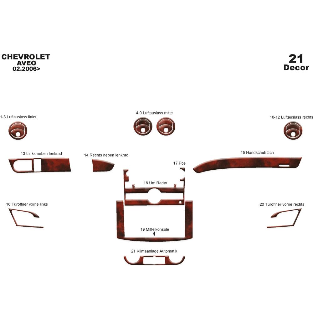 Chevrolet Aveo Torpido Kaplama 2006 21 Parça