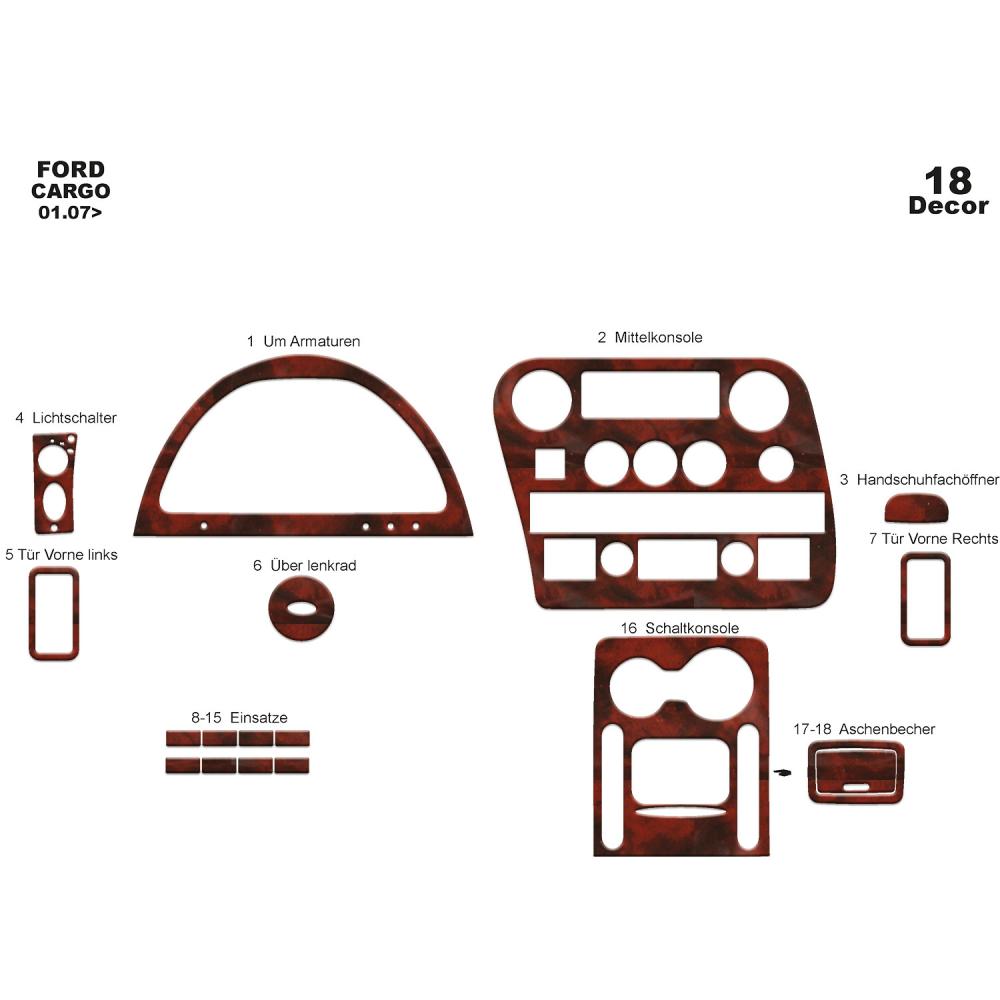 Ford Cargo 1838T Torpido Kaplama 2007-2012 18 Parça
