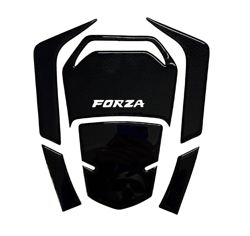 Forza 250 2021-6 Parça Tank Pad Kaplama Siyah Karbon