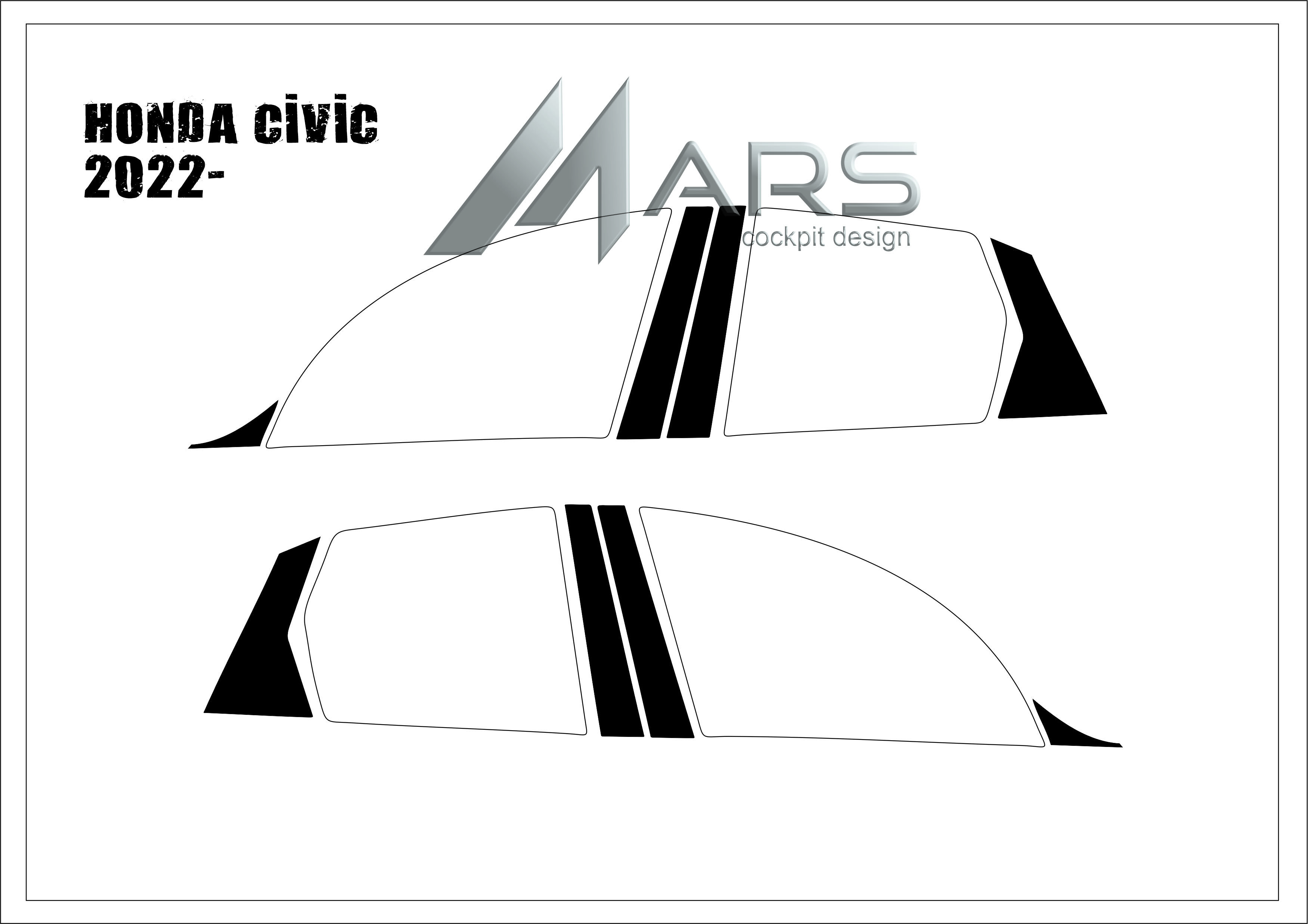 Honda Civic 2022- Kapı Direk Kaplama