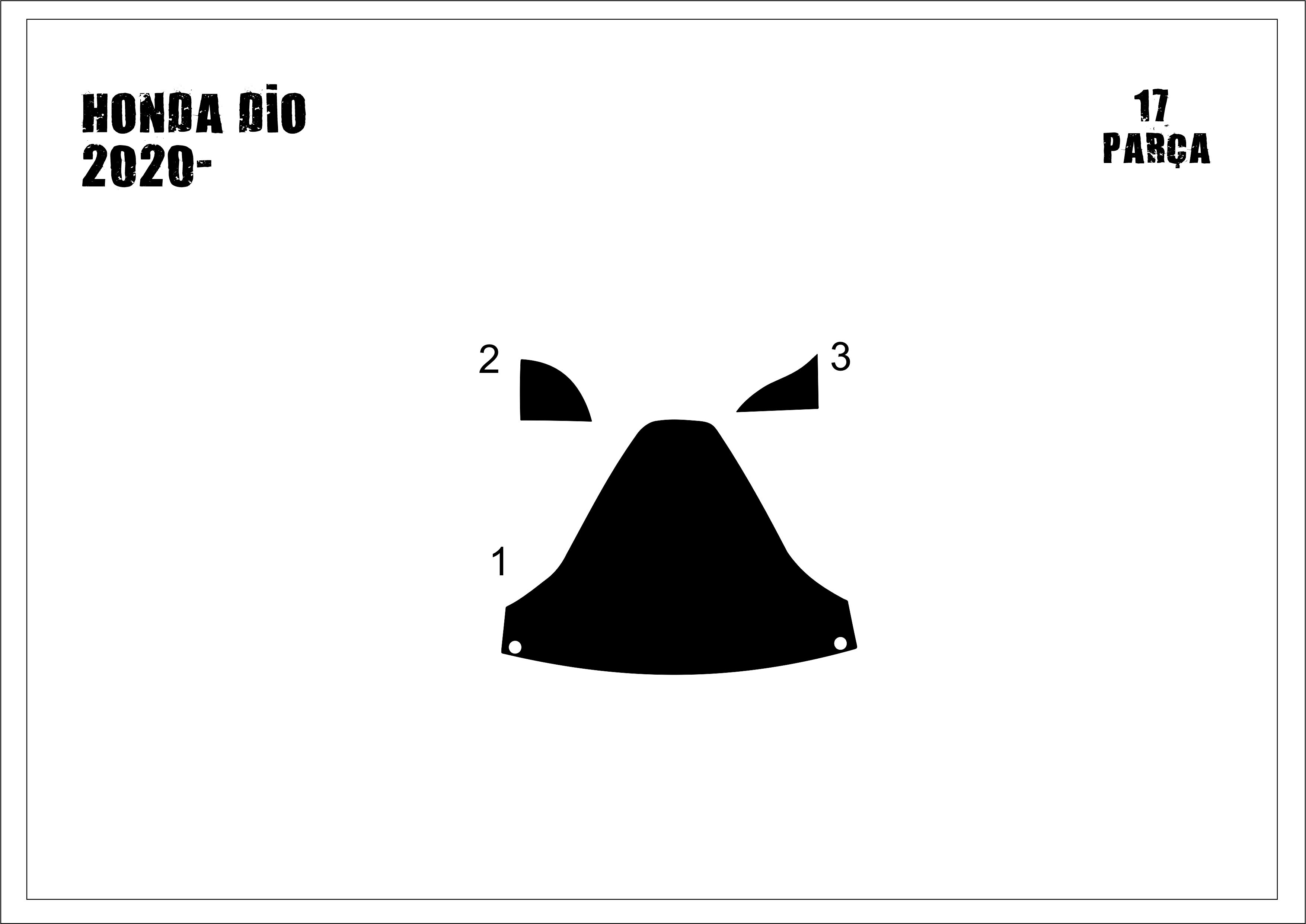 Honda Dio Tank Pad ve Grenaj Kaplama 3 Parça