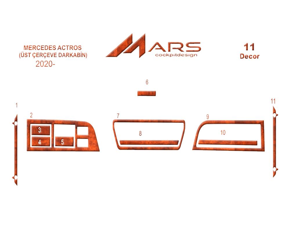 Mercedes Actros Torpido Kaplama 2003-2011 11 Parça