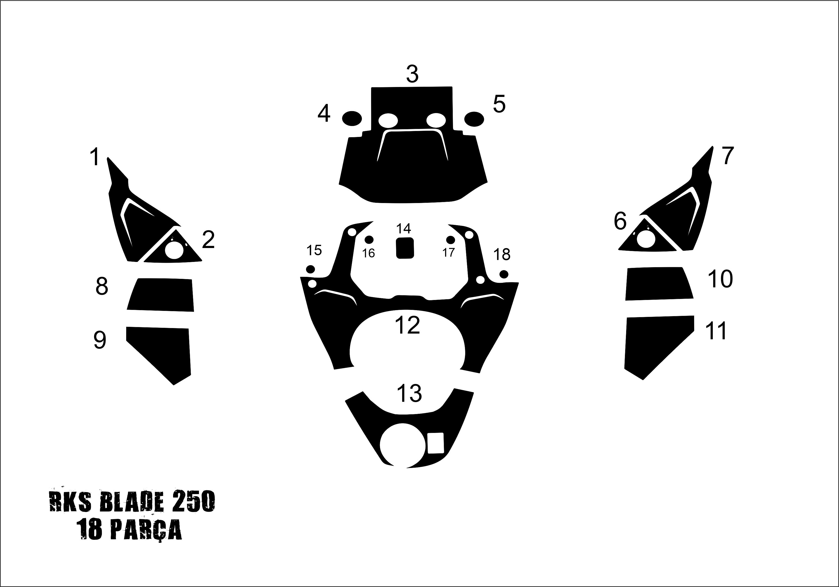 RKS Blade  250 Sticker 18 PARÇA