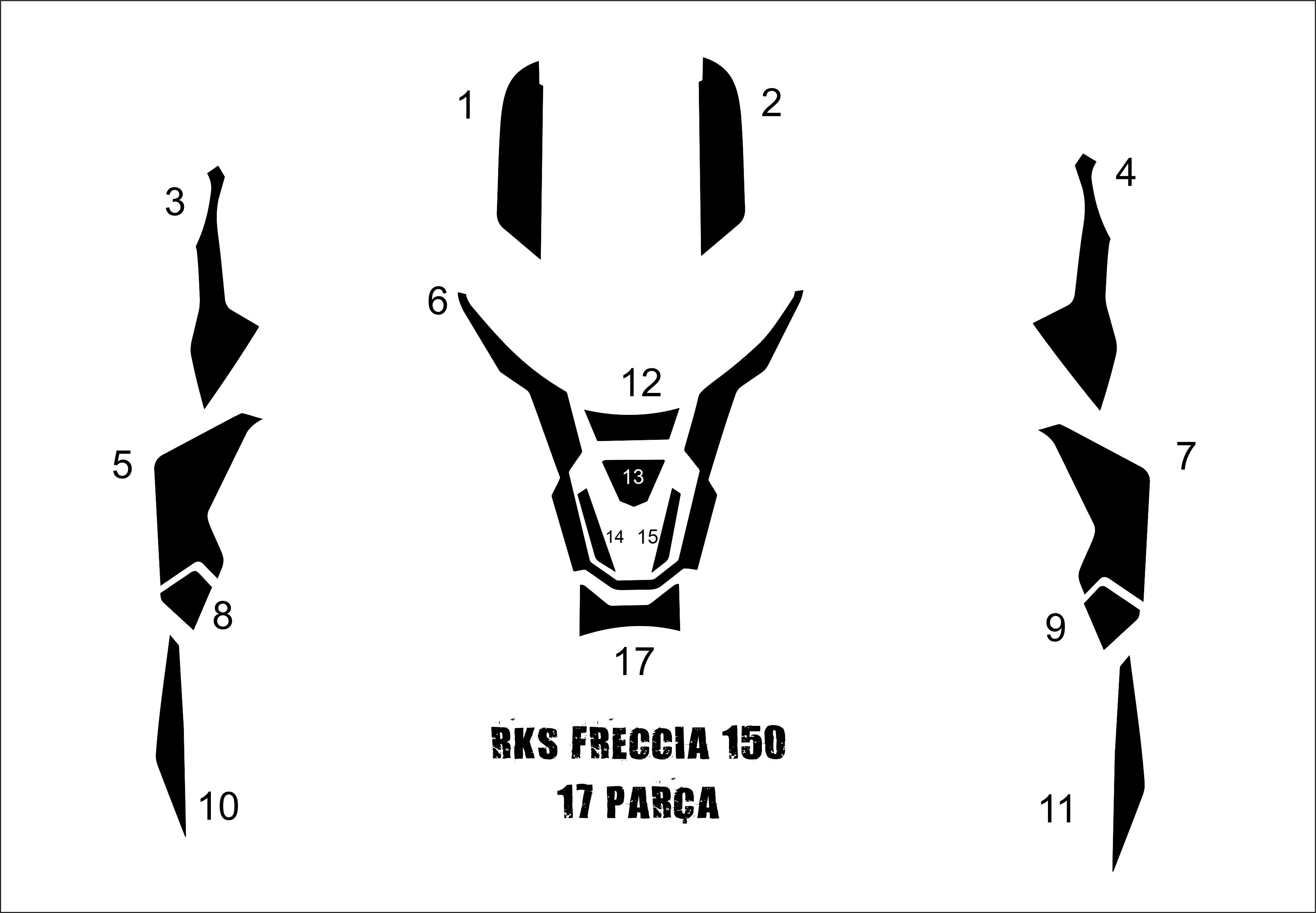 RKS FRECCIA 150 Sticker 17 PARÇA