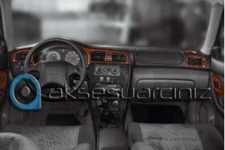 Subaru Legacy Console-Mahogany Veneer 1999-2004 10 Pieces