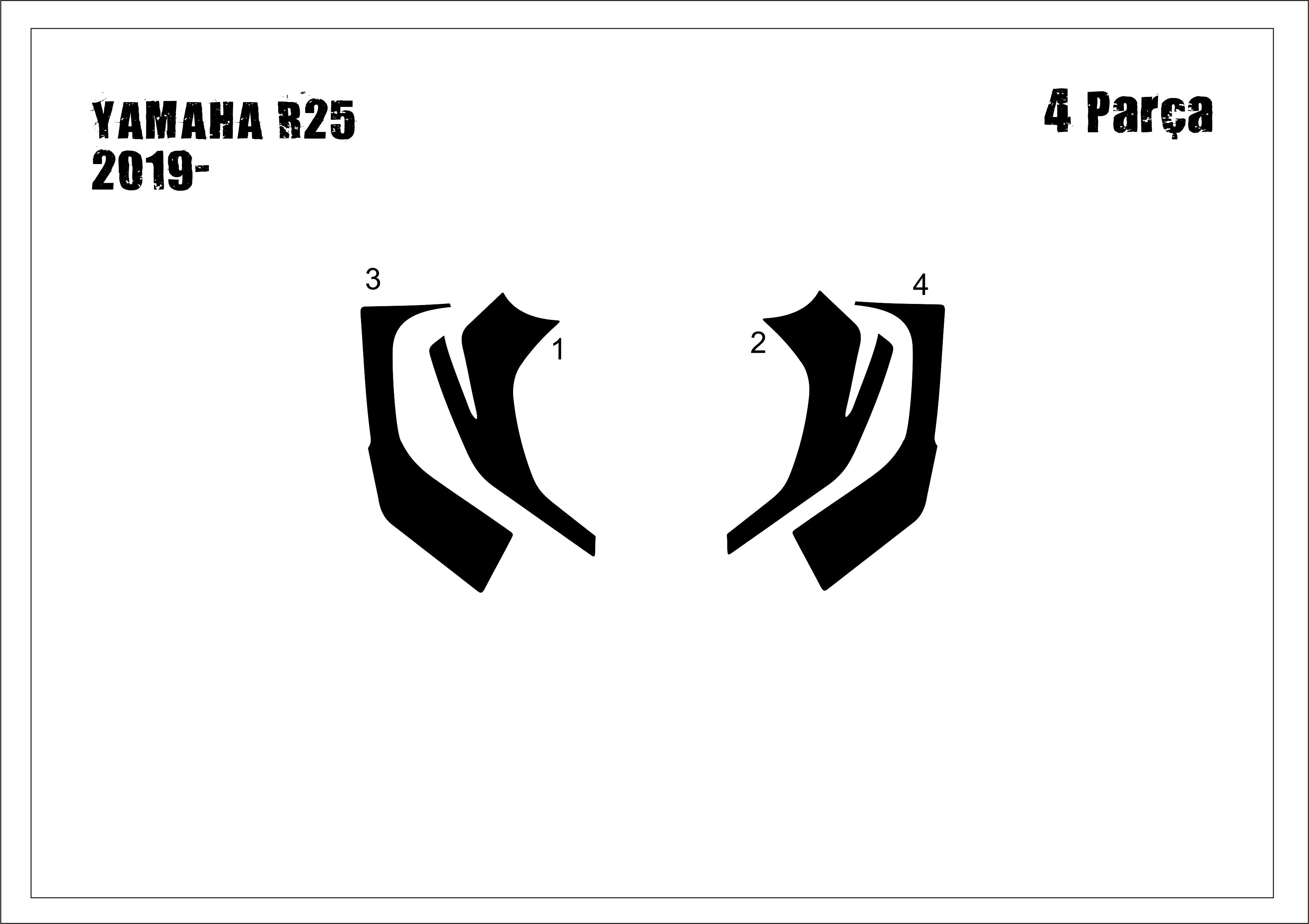 Yamaha R25 2019-Tank Pad Ve Grenaj Kaplama