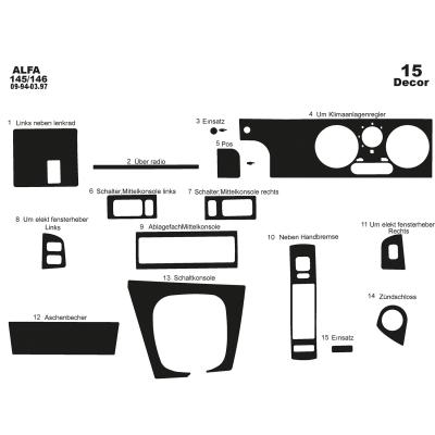 Alfa 145/146 Torpido Kaplama 1994-1997 15 Parça