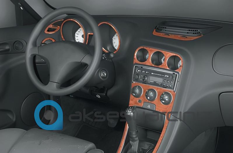 Alfa 156 Console-Mahogany Veneer 1997 12 Pieces