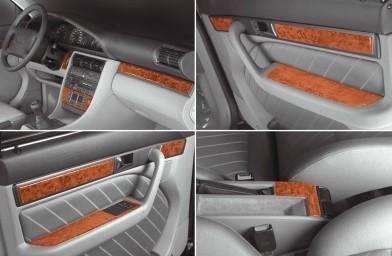 Консоль Audi 100 A6, шпон красного дерева 1994-1997 гг., 22 шт.