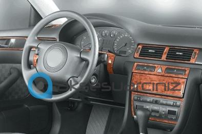 Консоль Audi A6, шпон красного дерева 1997-2001 гг., 12 шт.