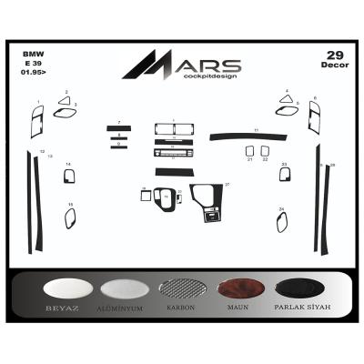 Bmw 5 Seri E39 Uyumlu -Konsol-Torpido Kaplama 1995 29 Parça