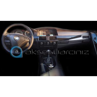 Bmw E60 E61 2004-2009 17 Parça Konsol-Piano Black Kaplama