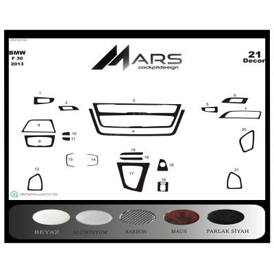 Bmw F30 Uyumlu Konsol-Torpido Kaplama 2013 üzeri 21 Parça