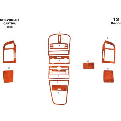 Chevrolet Captiva Torpido Kaplama 2007-2012 12 Parça