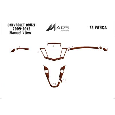 Chevrolet Cruze M.Vites Konsol-Torpido Kaplama 2011 9 Parça