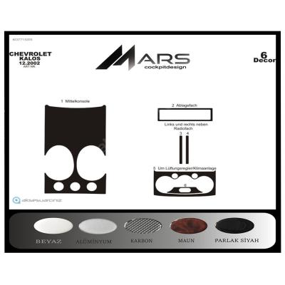 Chevrolet Kalos Konsol-Torpido Kaplama 2002 6 Parça