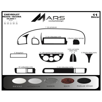 Chevrolet Rezzo Tacuma  Konsol-Torpido Kaplama 2002 11 Parça