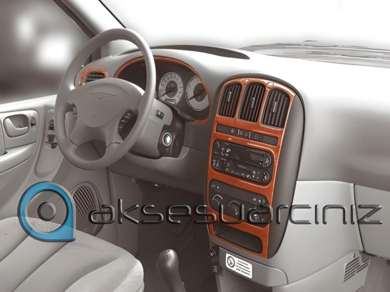 Консоль Chrysler Voyager, шпон красного дерева 2001-2007 гг., 7 шт.