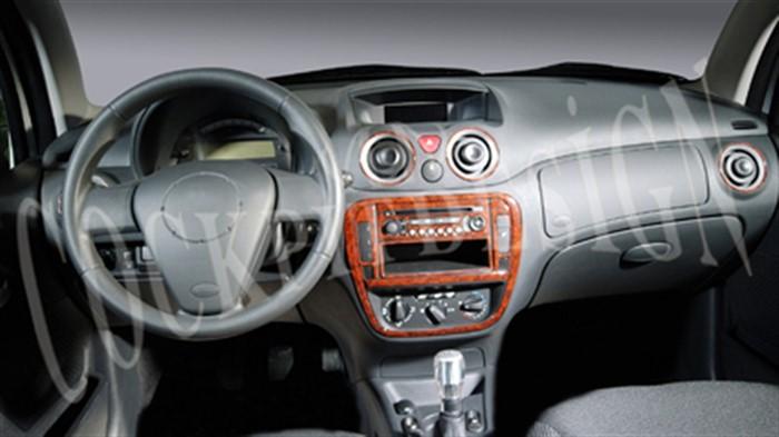 Консоль Citroen C2-C3, шпон красного дерева 2002-2004 гг., 4 шт.