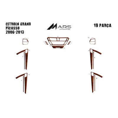 Citroen C4 GRAND Picasso Konsol- Torpido Kaplama 2006 19 Parça