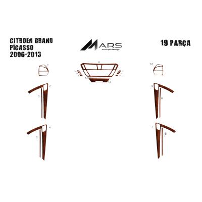 Citroen C4 GRAND Picasso Torpido Kaplama 2006 19 Parça