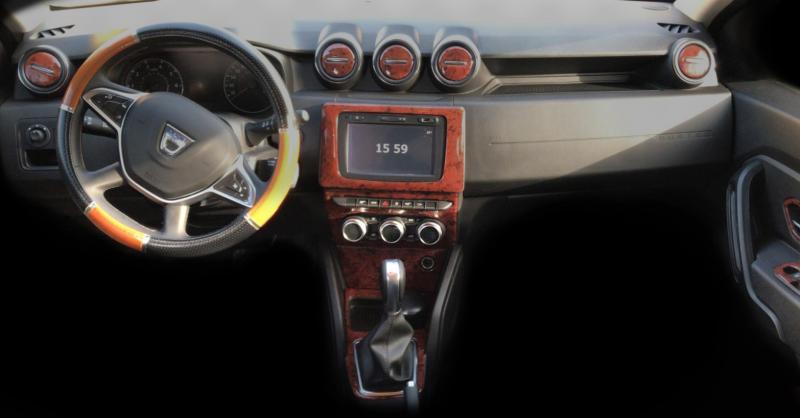 Консоль Dacia Duster, шпон красного дерева 2018, 19 шт.