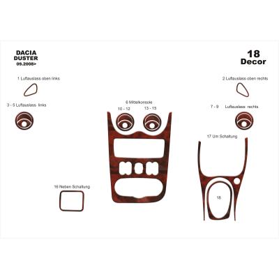 Dacia Duster Torpido Kaplama 2008-2012 18 Parça