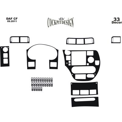 Daf CF Konsol-Torpido Kaplama 2011 33 Parça