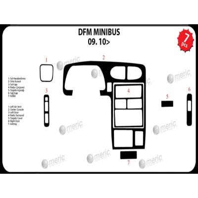 Консоль микроавтобуса DFM шпон красного дерева 2010 г. 7 шт.