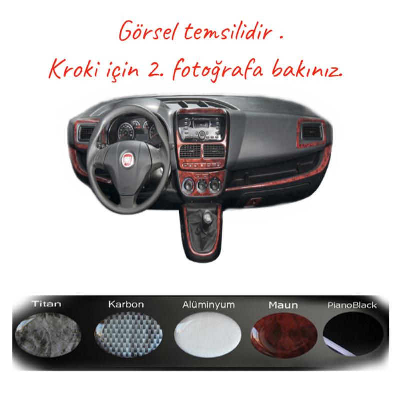 Консоль Fiat Doblo шпон красного дерева 2009 г. 27 шт.