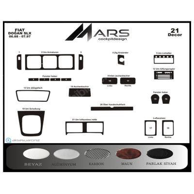 Fiat Doğan SLX Konsol-Torpido Kaplama 1988-1997 21 Parça