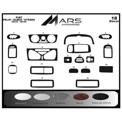 Fiat Palio Albea Strada Konsol-Torpido Kaplama 2002-2005 18 Parça