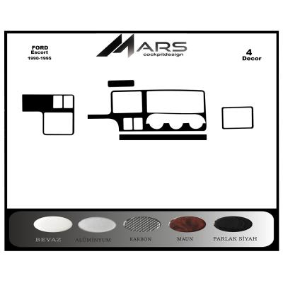 Консоль Ford Escord, шпон красного дерева 1990-1995 гг., 4 шт.