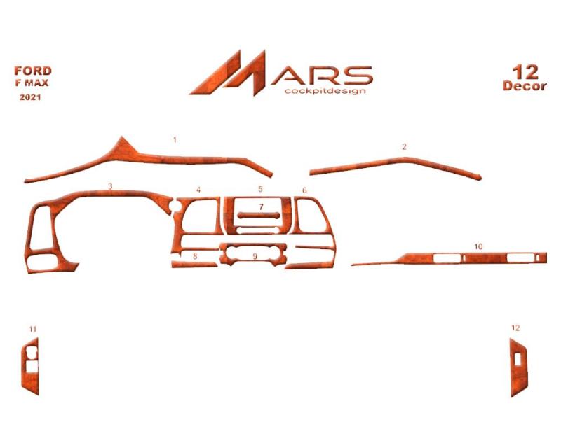 Ford F Max Torpido Kaplama 2021- 12 Parça 
