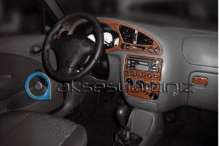 Консоль Ford Fiesta, шпон красного дерева 1999-2002 гг., 13 шт.
