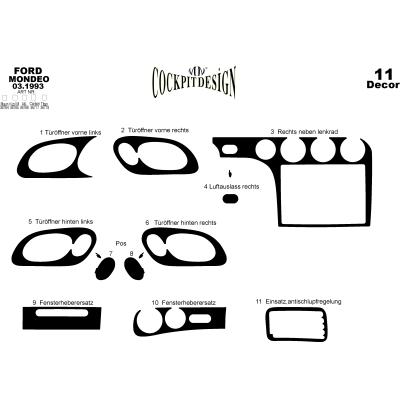 Ford Mondeo Alüminyum Kaplama 1993-1996 11 Parça