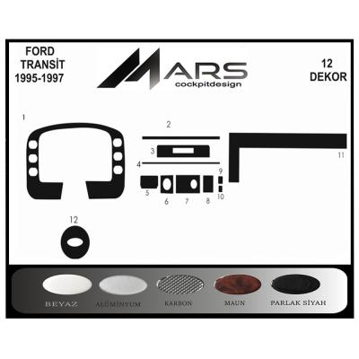 Консоль Ford Transit шпон красного дерева 1995-1997 гг., 12 шт.