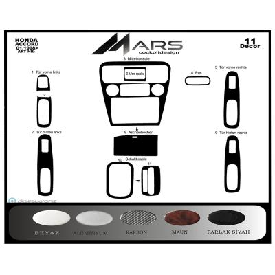 Консоль Honda Accord Euro, шпон красного дерева 1998-2002 гг., 1 шт.