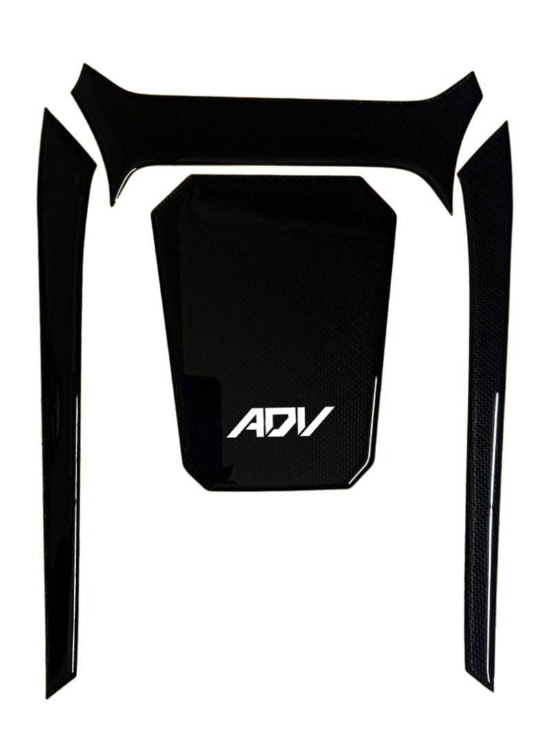 Honda ADV 350 Tank Pad ve Grenaj Kaplama 2023- 4 Parça Siyah Karbon