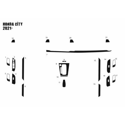 Honda City 2021-Konsol Kaplama