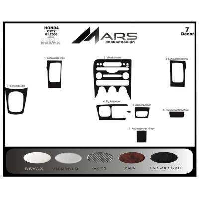 Honda City Konsol-Torpido Kaplama 2006-2010 7 Parça