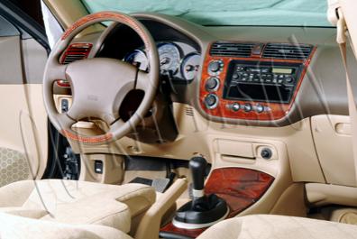 Консоль Honda Civic, шпон красного дерева 2001-2006 гг., 10 шт.