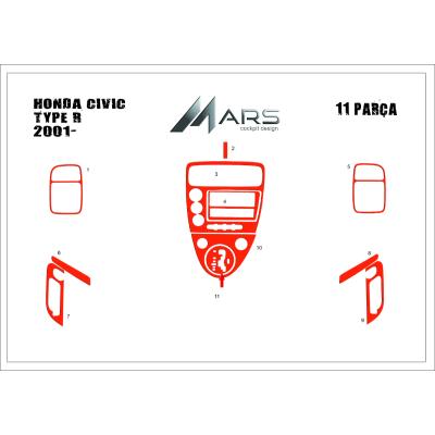 Honda Civic Type R Karbon Kaplama 2001-2006 11 Parça