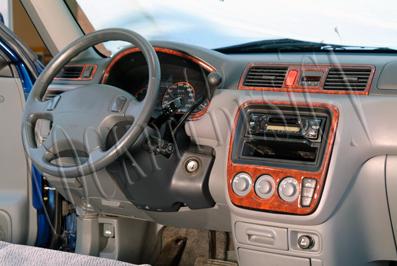 Консоль Honda CR-V 4X4, шпон красного дерева 1997-2002 гг., 9 шт.
