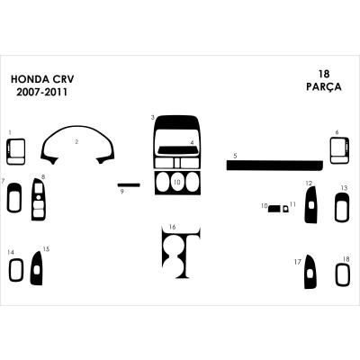 Honda Cr v Konsol Kaplama-Torpido Kaplama 2007-2011 